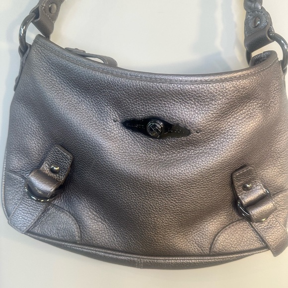 Elliott Luca Metallic Silver Rope Handle Hobo Y2K Hand Bag - Picture 5 of 11